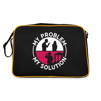Archéologue Mon problème Mon pictogramme Maman Géologie - Sac Retro - noir/or - Dos