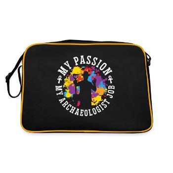 Archéologue Ma passion Ma géologie Archéologues - Sac Retro - noir/or - Dos