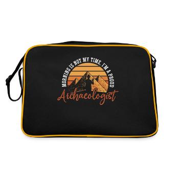 Archaeologist Morning Is Not My Time Archaeology - Retro Bag - black/gold - Back