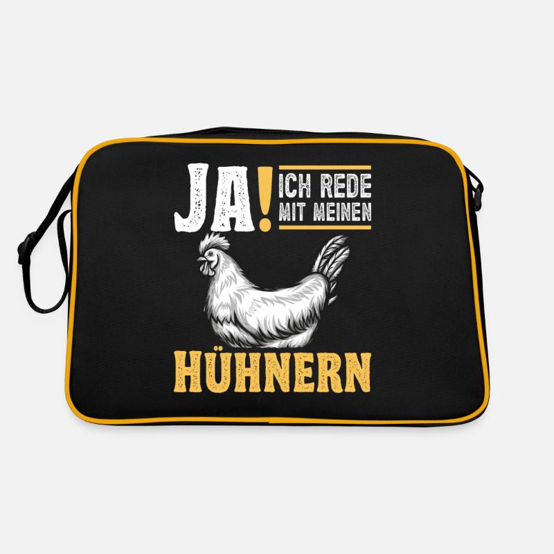 Hühnerbauer Huhn Hühner Gott Retro Tasche
