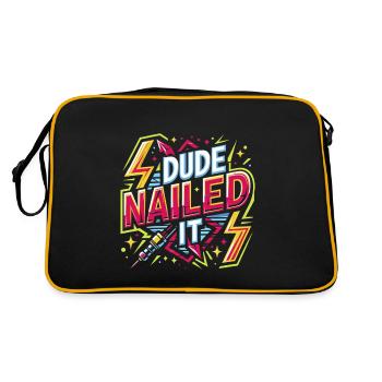Dude Nailed It 4 - Retro Bag - black/gold - Back