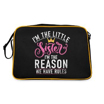 Cadeaux Petite Soeur - Sac Retro - noir/or - Dos