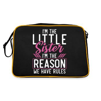 Cadeaux Petite Soeur - Sac Retro - noir/or - Dos