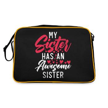 Cadeaux Petite Soeur - Sac Retro - noir/or - Dos