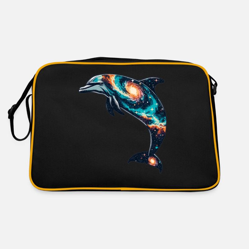 Dolphin Space Galaxy Universe Retro Bag