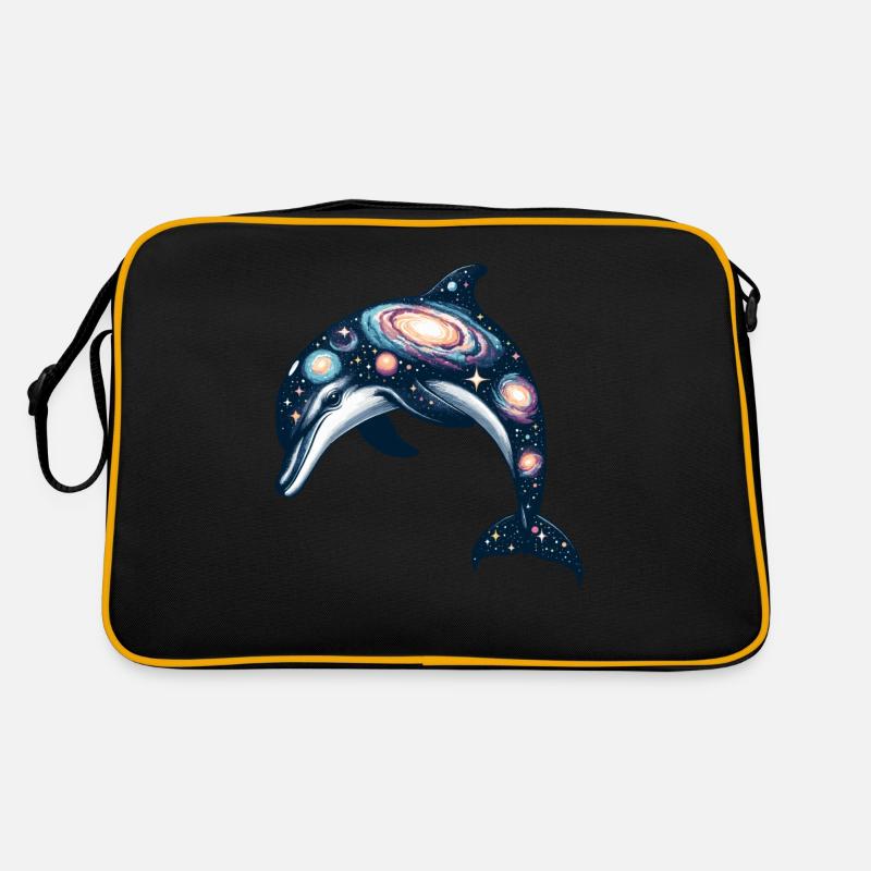 Dolphin Space Galaxy Universe Retro Bag