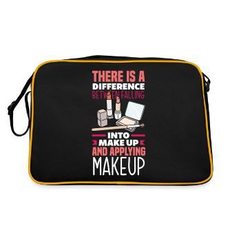 Lustiges Make Up Artist Maskenbildner Geschenk - Retro Tasche - Schwarz/Gold - Hinten