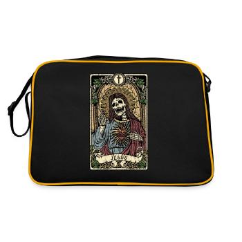Jesus I Tarot Card I Hellseher - Retro Tasche - Schwarz/Gold - Hinten