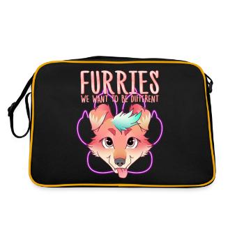 Furries, nous voulons être différents I Furries Fandom - Sac Retro - noir/or - Dos