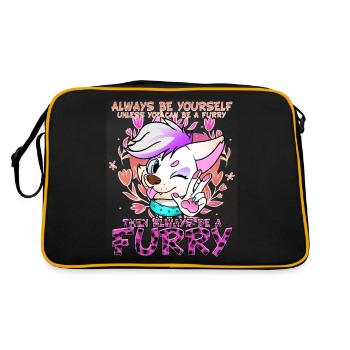 Always be yourself unless you can be a Furry - Retro Bag - black/gold - Back