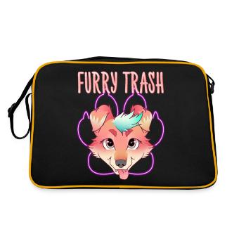 Furry Trash I Furries Convention I Anime Cosplay - Sac Retro - noir/or - Dos