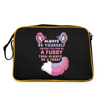 Always be yourself unless you can be a Furry - Retro Bag - black/gold - Back