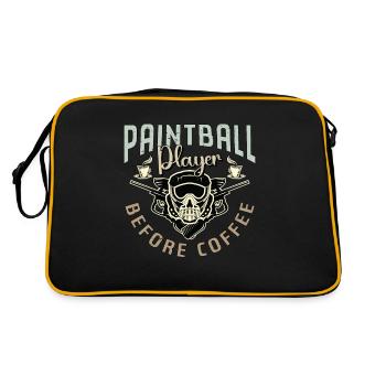 Joueur de paintball avant l’amateur de café de paintball - Sac Retro - noir/or - Dos
