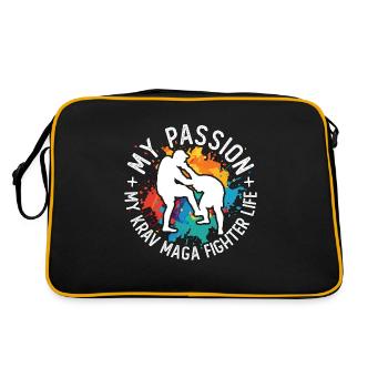 Krav Maga Fighter Ma Passion Mes Arts Martiaux Krav - Sac Retro - noir/or - Dos
