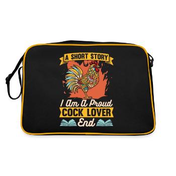 Cock Lover Une histoire courte Je suis un éleveur de poulailler - Sac Retro - noir/or - Dos