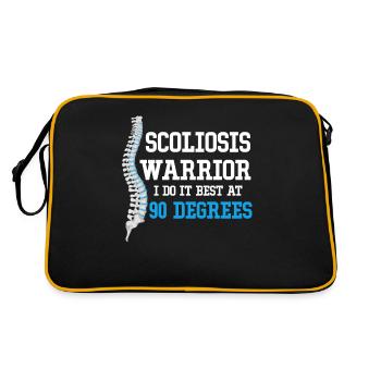 Scoliosis Warrior I do it best with a - Retro Bag - black/gold - Back