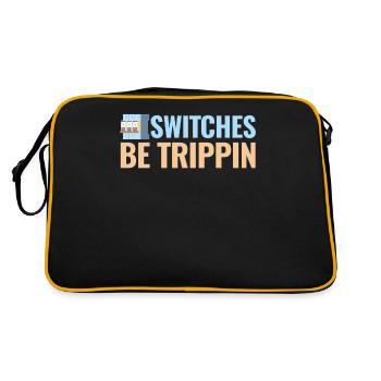 Switch Be Trippin Funny Electrician Lineman - Retro Bag - black/gold - Back