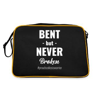 Curved, but never broken - Retro Bag - black/gold - Back