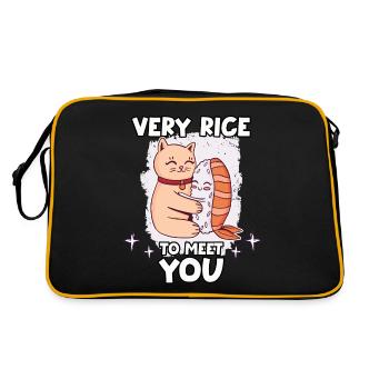 drôle Japon sushi Kpop Wasabi Nigiri sushi - Sac Retro - noir/or - Dos