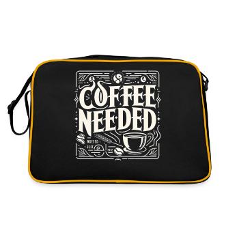 Coffee Needed 5 - Retro Tasche - Schwarz/Gold - Hinten
