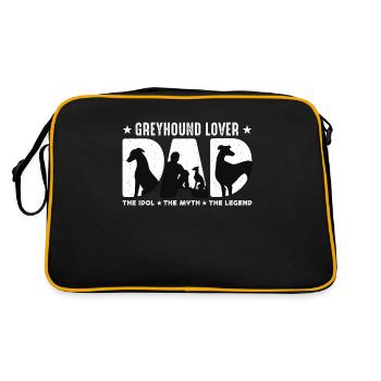 Greyhound Lover Dad The Idol The Myth Dog Owner - Retro Bag - black/gold - Back