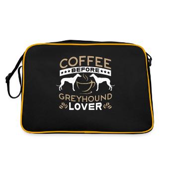 Greyhound Lover Coffee Dog Breed Coffee Lover - Retro Bag - black/gold - Back