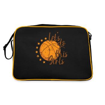 Faisons-le Filles Basket-ball Femmes Sports - Sac Retro - noir/or - Dos