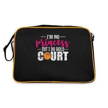 Je ne suis pas une princesse, mais je joue au basket-ball - Sac Retro - noir/or - Dos