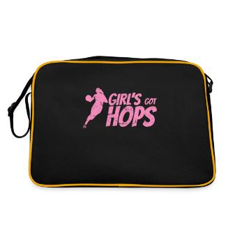 Girl's got Hops Basketball Mädchen - Retro Tasche - Schwarz/Gold - Hinten