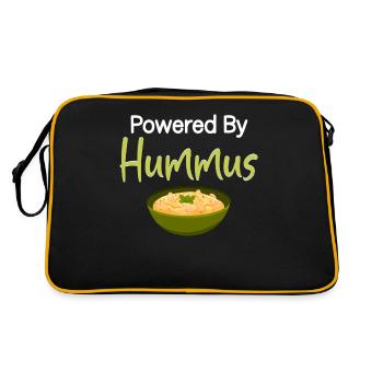 Propulsé par Houmous Falafel sans gluten Juif - Sac Retro - noir/or - Dos