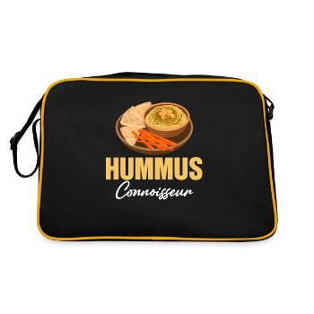 Houmous Connaisseur Falafel sans gluten Juif - Sac Retro - noir/or - Dos