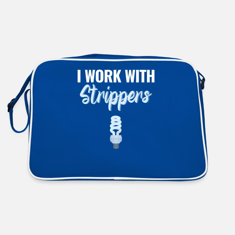 Ich Arbeite Mit Stripperinnen, Lustigem Retro Tasche