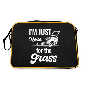 Je suis juste là pour l’herbe drôle - Sac Retro - noir/or - Dos