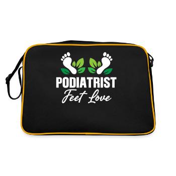 Podologue Pieds Amour Drôle Pédicure Plantar - Sac Retro - noir/or - Dos