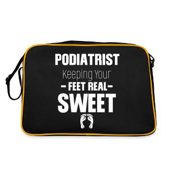 Podologue vous tient en haleine, pédicure, esthéticienne - Sac Retro - noir/or - Dos