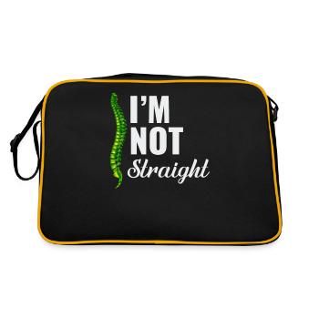 I'm not exactly scoliosis awareness - Retro Bag - black/gold - Back