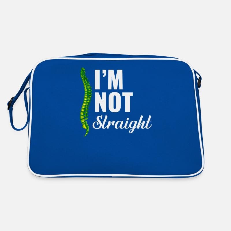 Ich Bin Nicht Gerade Skoliose Bewusstsein Retro Tasche
