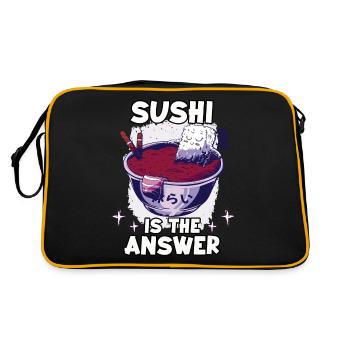 Kawaii Japon ramen fan lover nigiri maki - Sac Retro - noir/or - Dos