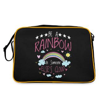 Be A Rainbow In Someone Else's Cloud - Retro Bag - black/gold - Back