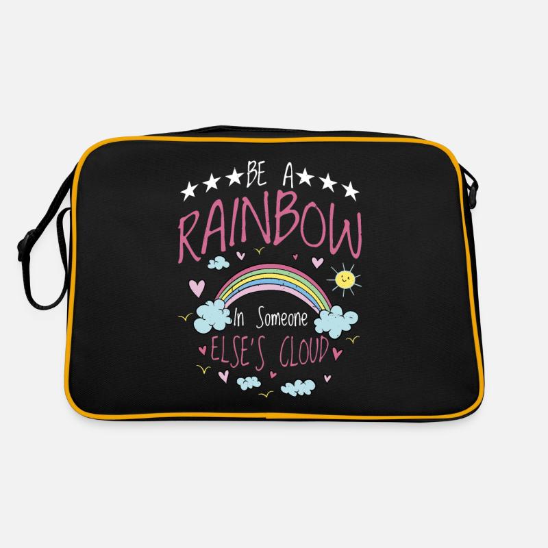 Be A Rainbow In Someone Else's Cloud Retro Bag