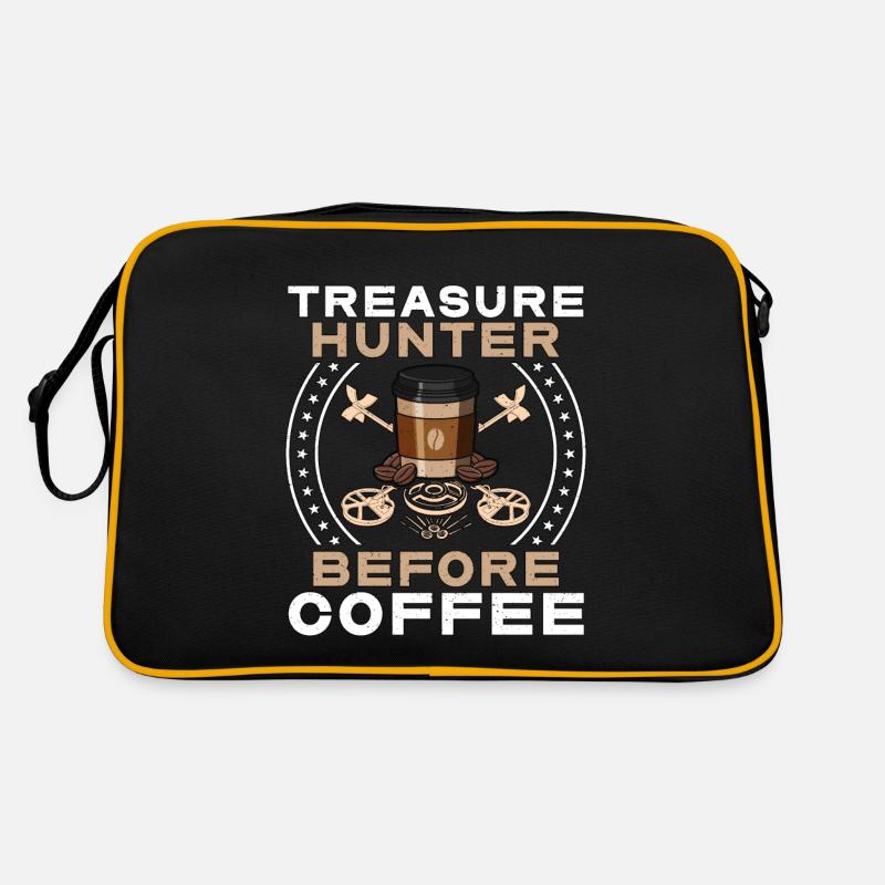 Treasure Hunter Before Metal Detector Coffee Lover Retro Tasche
