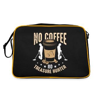 Treasure Hunter No Coffee Detectorist Coffee Lover - Retro Tasche - Schwarz/Gold - Hinten