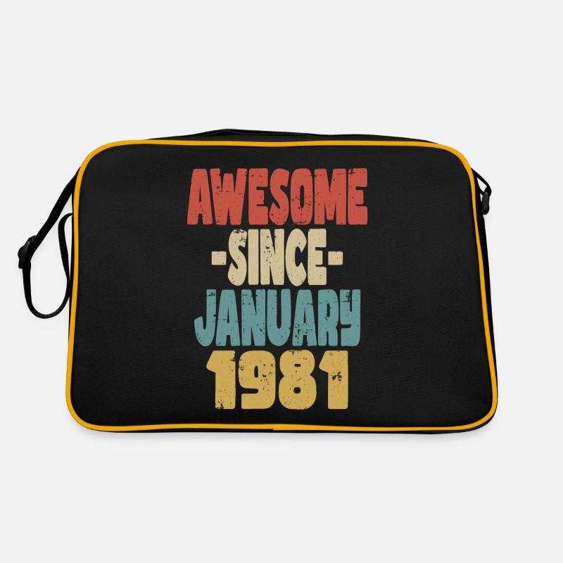 Fantastischer Januar 1981 Retro Tasche
