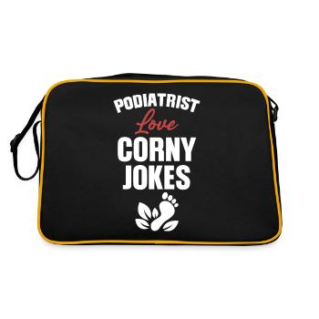 Les podiatres adorent les blagues au fromage pédicures - Sac Retro - noir/or - Dos