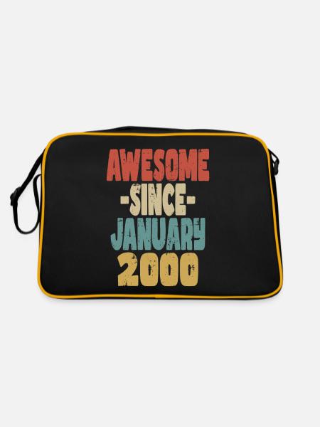 Awesome January 2000 - Retro Bag - black/gold - Back