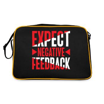 Expect Negative Feedback 2 - Retro Tasche - Schwarz/Gold - Hinten