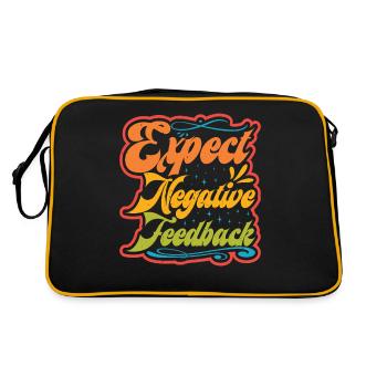 Expect Negative Feedback - Retro Bag - black/gold - Back