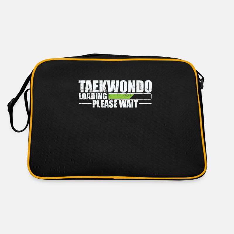 Taekwondo Loading Please Wait Martial Arts - Retro Bag - black/gold
