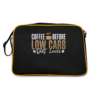 Low Carb Diet Lover Coffee Carb Diet Coffee Lover - Retro Tasche - Schwarz/Gold - Hinten
