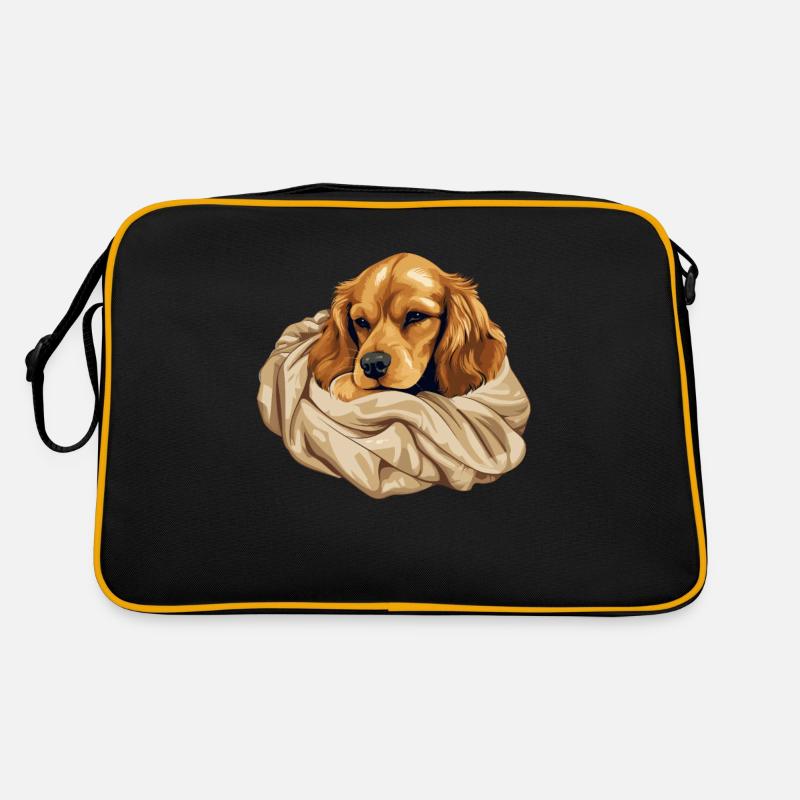 Chiot Chien Mignon Cocker Épagneul Sac Retro